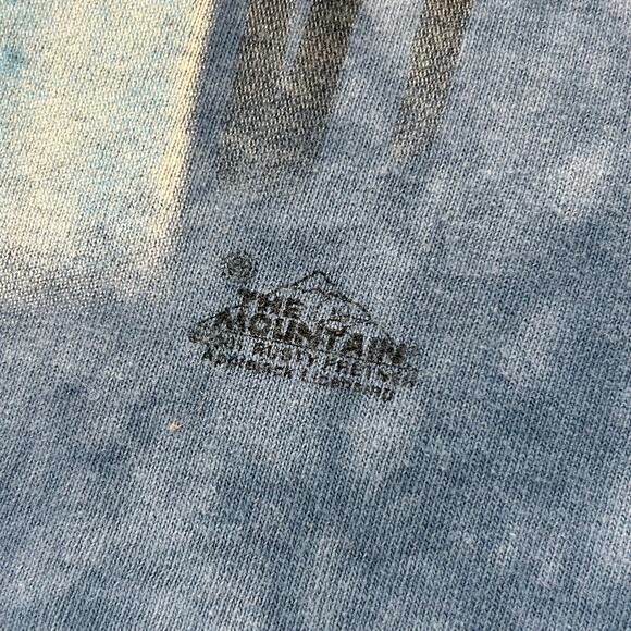 Y2K The Mountain Vintage Wolf T-Shirt Large Blue Tie Dye Retro Wolves 2001 - Picture 5 of 5